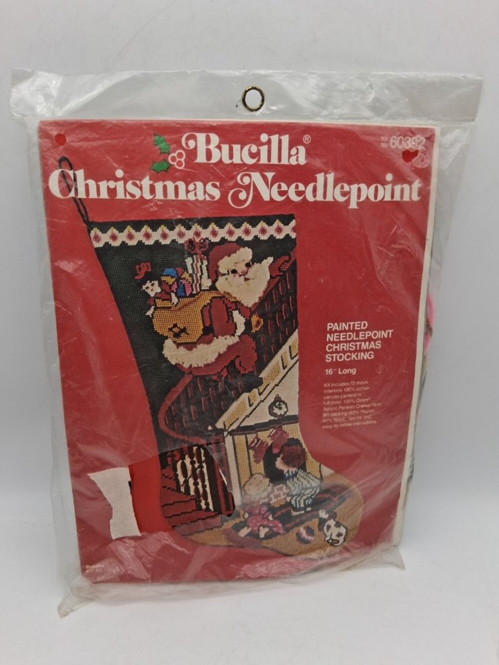 Bucilla Christmas Stocking Needlepoint Kit Canvas Thread Painted 60392 NEW